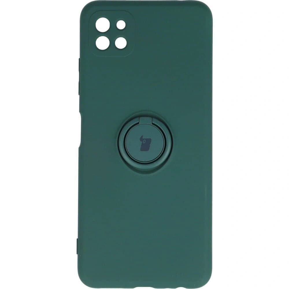 Bizon Case inel din silicon Samsung Galaxy A22 5G verde închis - 1
