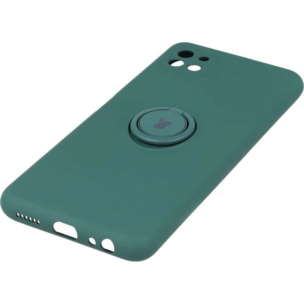 Bizon Case inel din silicon Samsung Galaxy A22 5G verde închis - 3