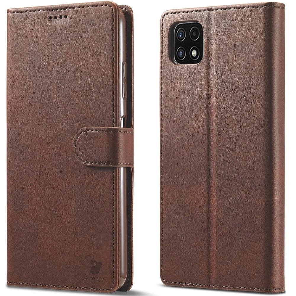 Bizon Case Wallet Samsung Galaxy A22 5G barna - 1