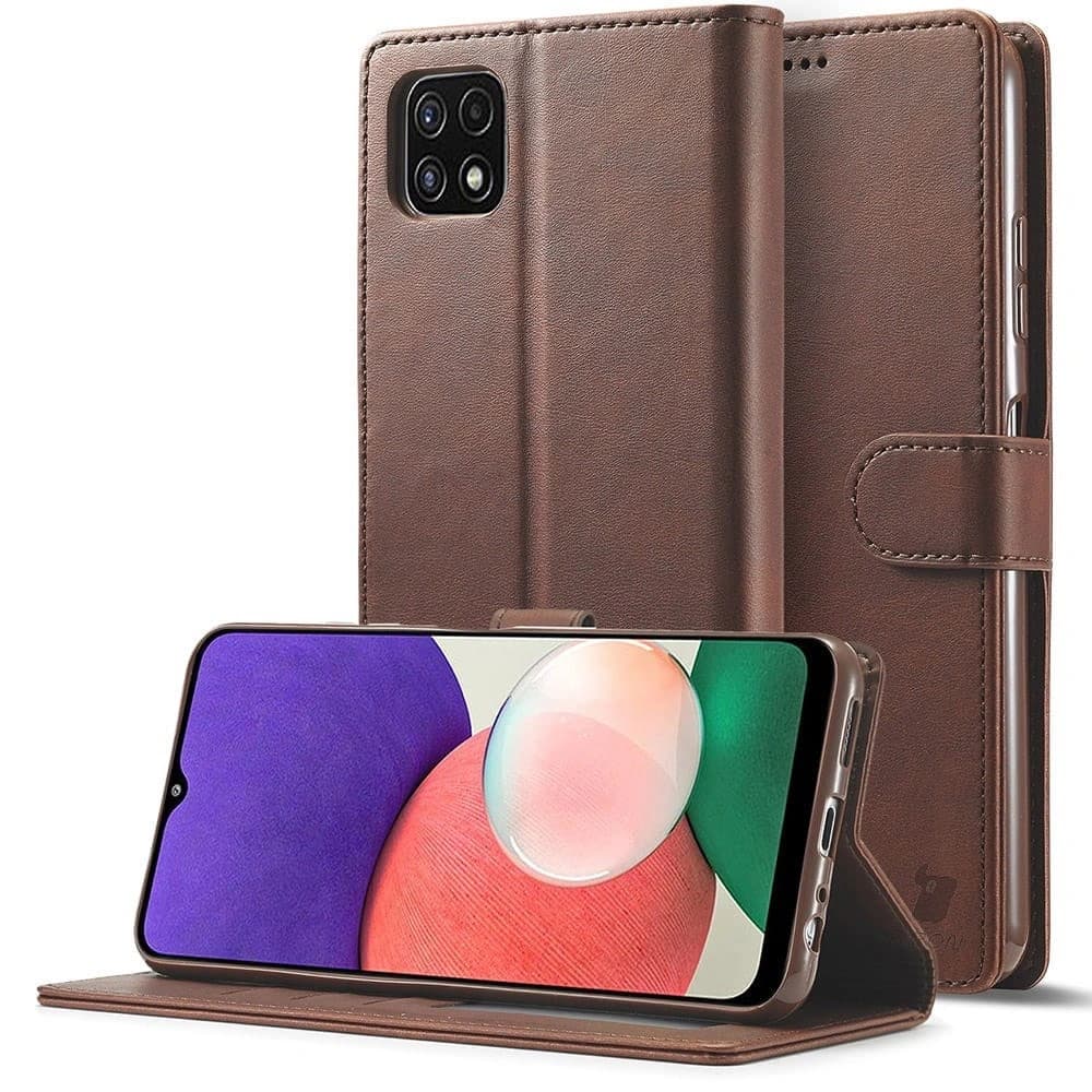 Bizon Case Wallet Samsung Galaxy A22 5G barna - 5