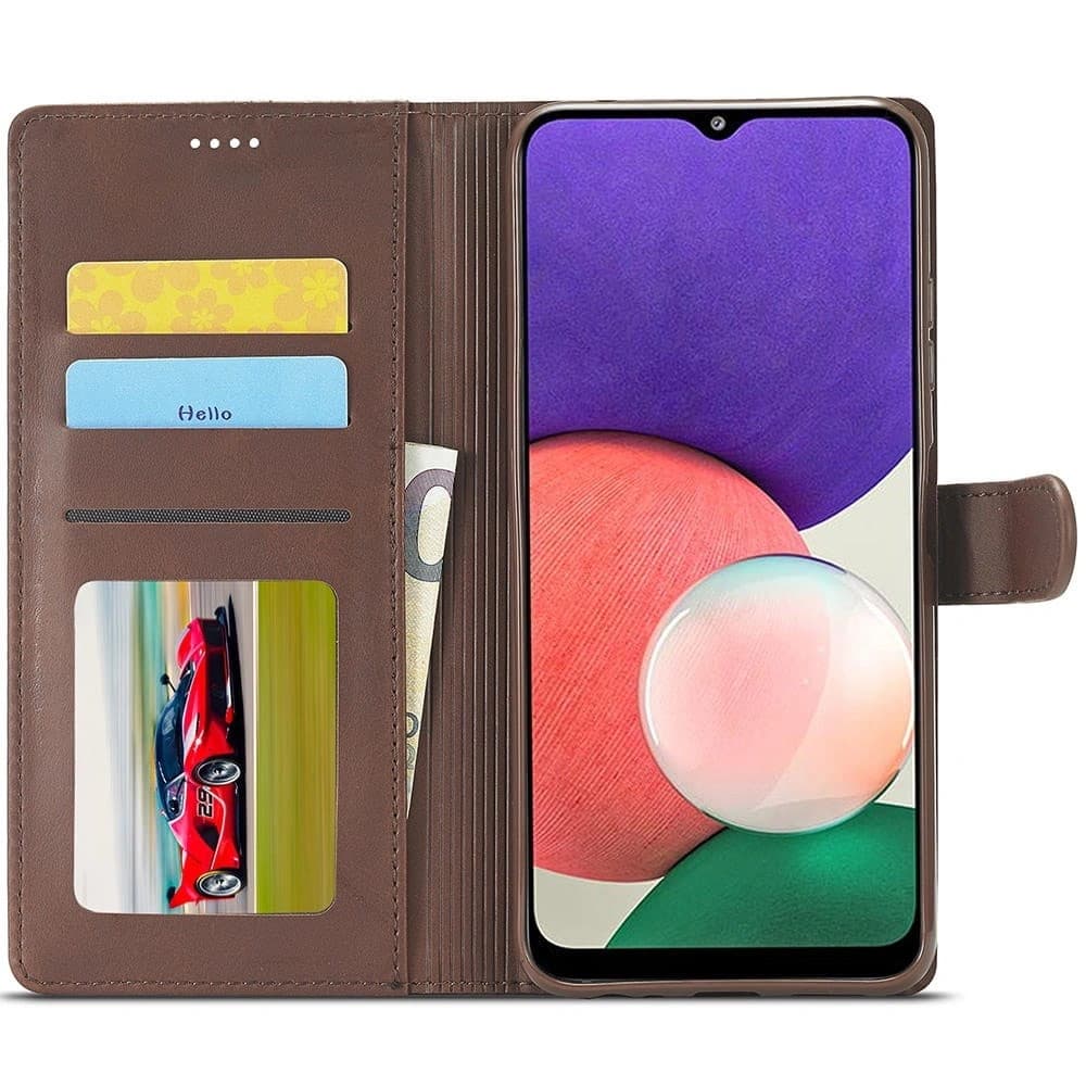 Bizon Case Wallet Samsung Galaxy A22 5G barna - 9