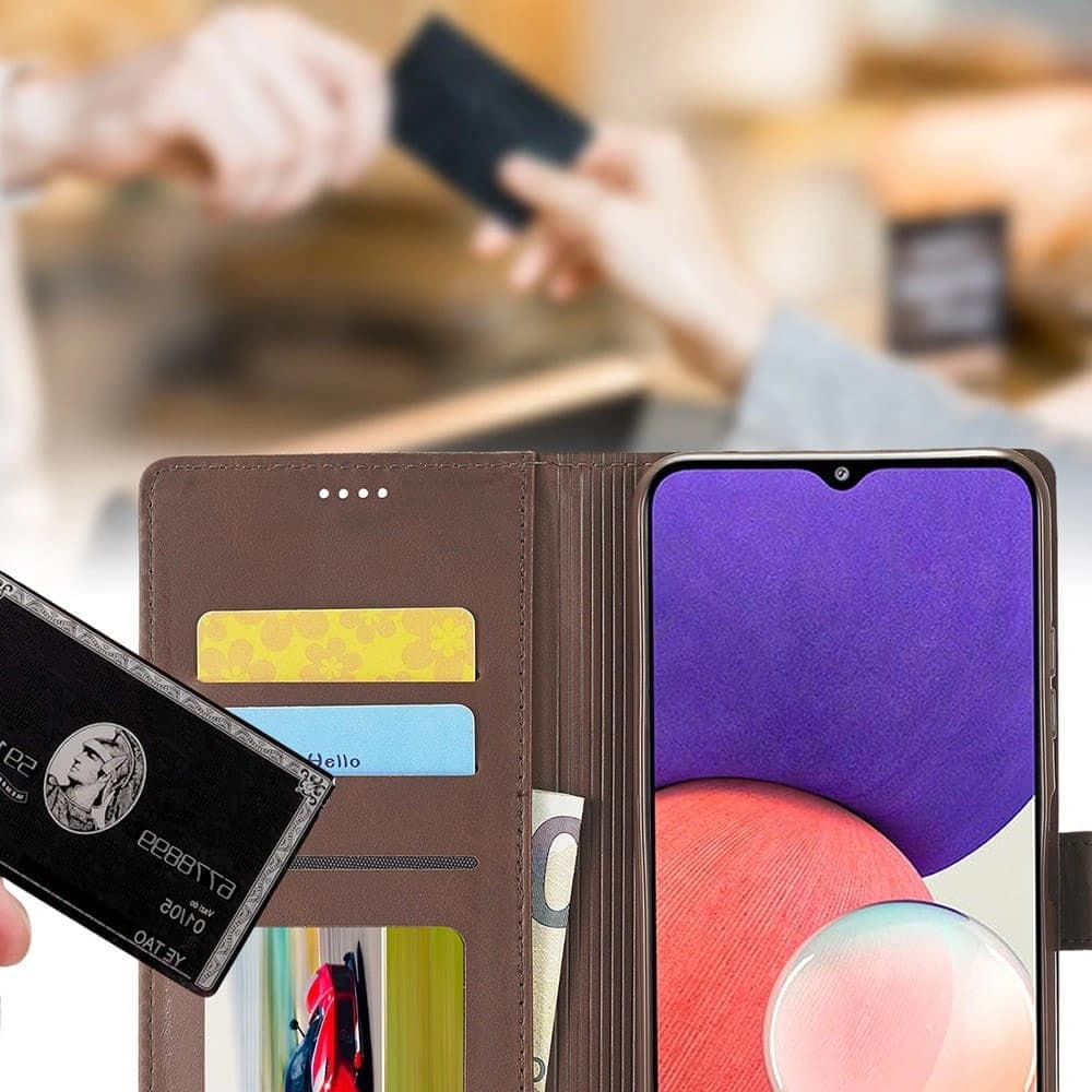 Bizon Case Wallet Samsung Galaxy A22 5G barna - 15