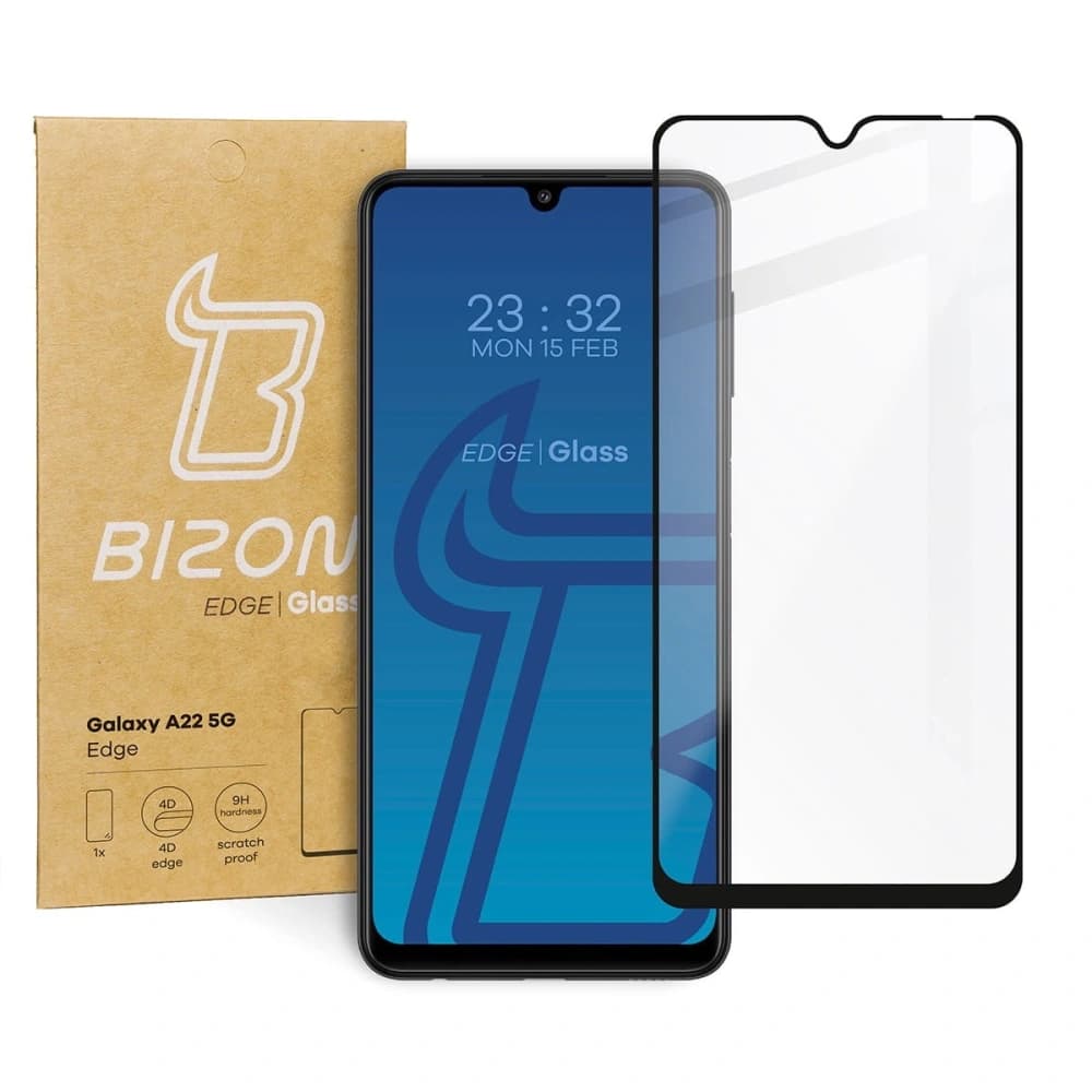 Bizon Glass Edge Samsung Galaxy A22 5G schwarz - 1