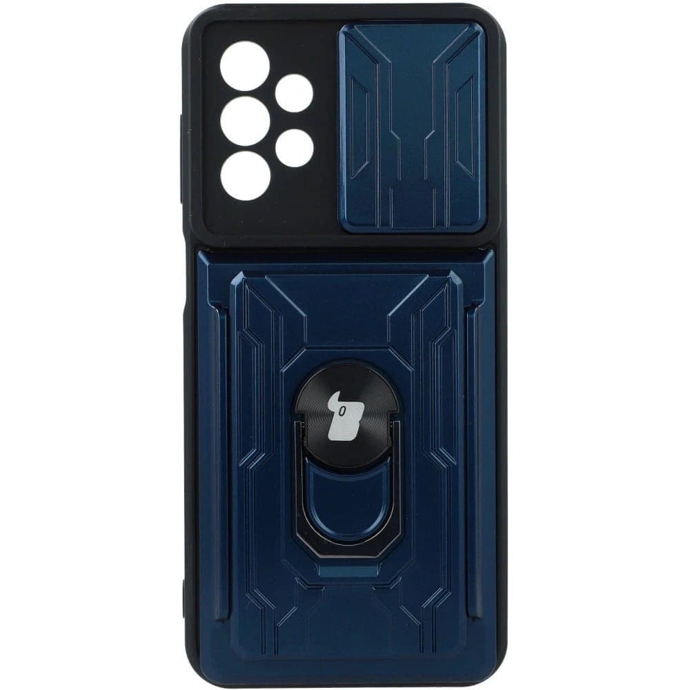 Etui Bizon Case Camshield Card Slot Ring do Galaxy A23 5G / 4G, granatowe - 1