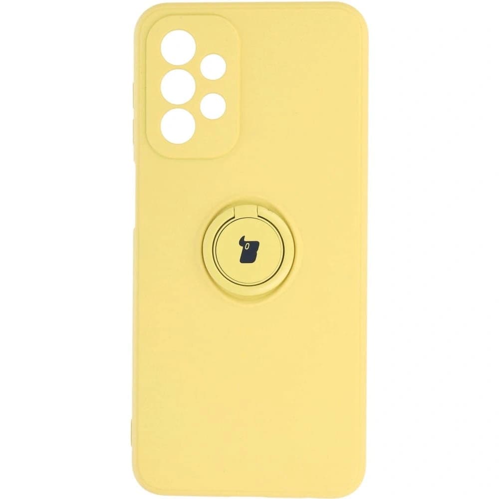 Etui Bizon Case Silicone Ring do Galaxy A23 5G / 4G, żółte - 1