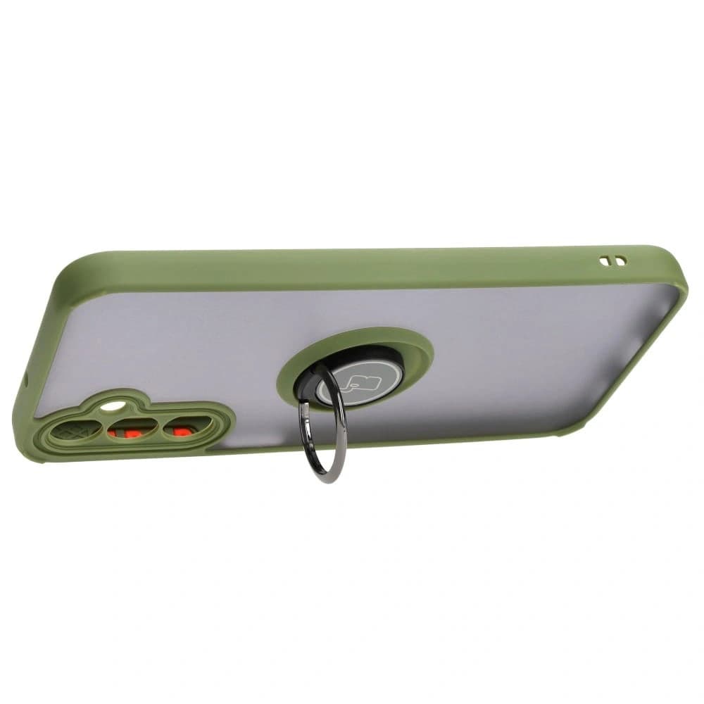 Bizon Case Hybrid Ring Samsung Galaxy A24 4G füstös zöld kerettel - 5