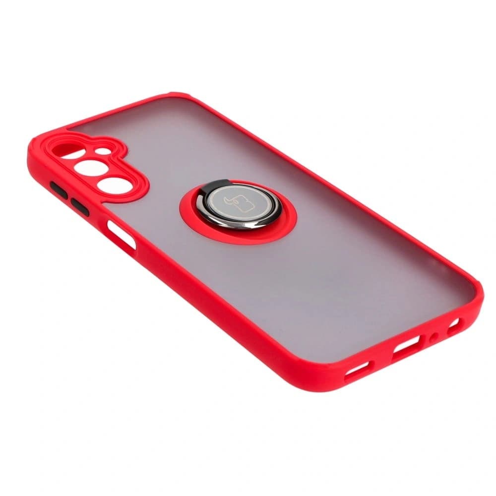 Bizon Case Hybrid Ring Samsung Galaxy A24 4G smoky with a red frame - 4