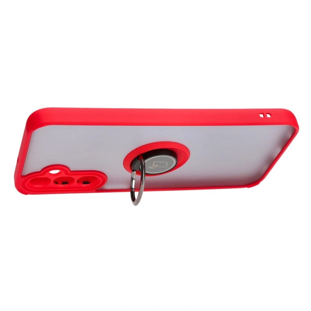 Bizon Case Hybrid Ring Samsung Galaxy A24 4G smoky with a red frame - 5