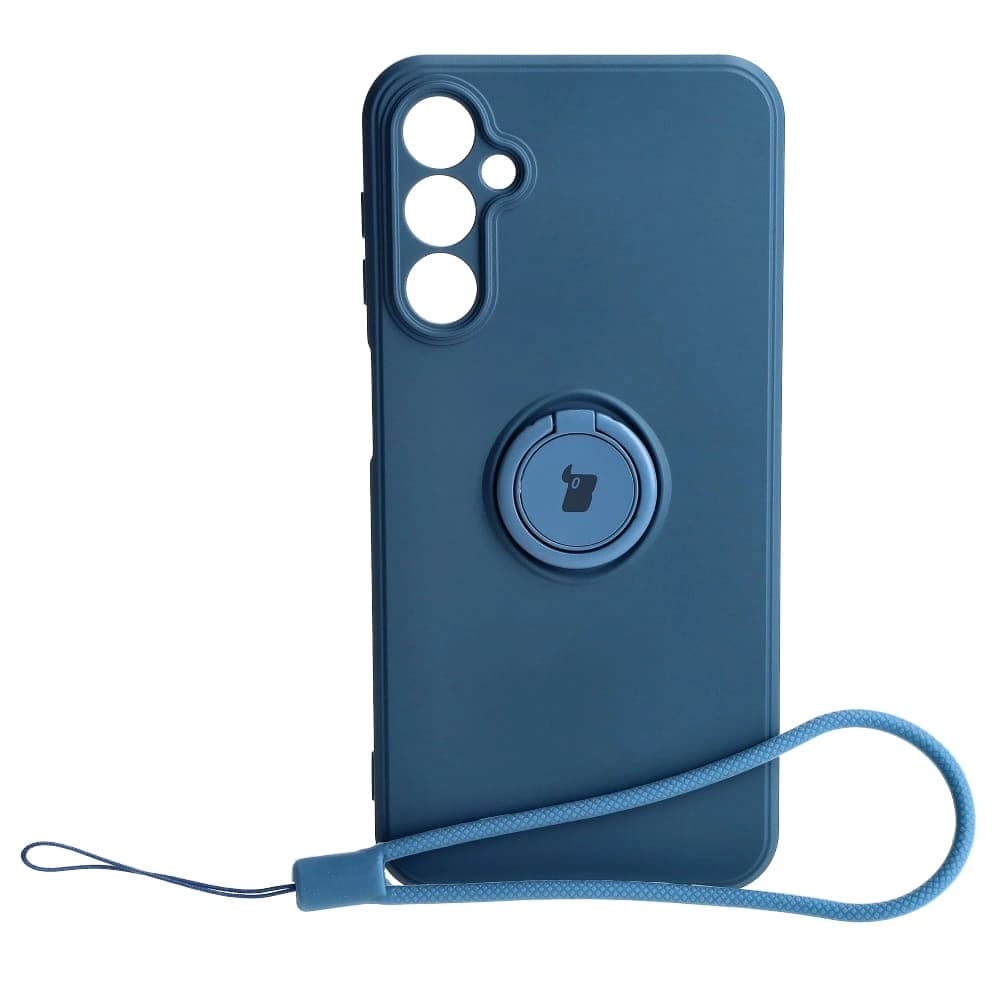 Bizon Case Silicone Ring Sq Samsung Galaxy A24 navy blue - 1