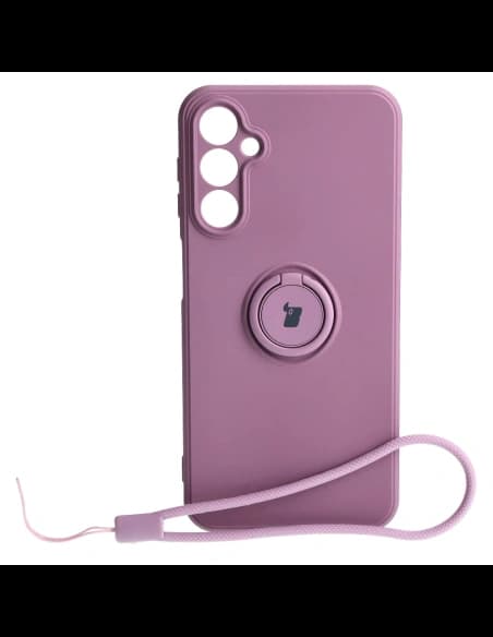Bizon Case Silicone Ring Sq Samsung Galaxy A24 dark purple