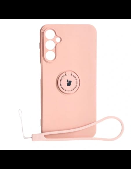 Bizon Case Silicone Ring Sq Samsung Galaxy A24 light pink