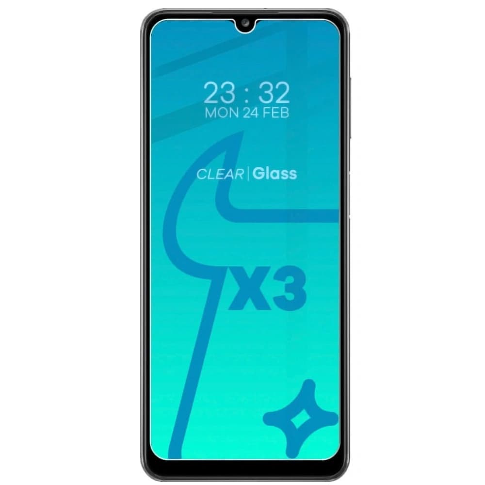BIZON Clear 2 Pack 3x screen glass + camera glass Samsung Galaxy A32 5G - 3