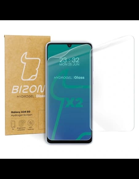 Folie hydrogelové na displej Bizon Glass Hydrogel pro Samsung Galaxy A34 5G [2 PACK]