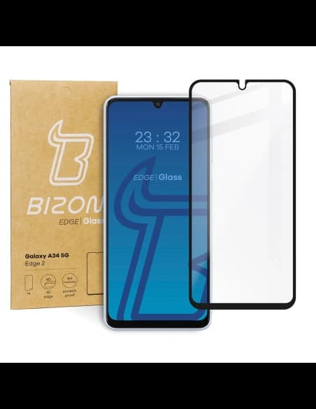 Tvrzené sklo Bizon Glass Edge 2 pro Samsung Galaxy A34 5G černé