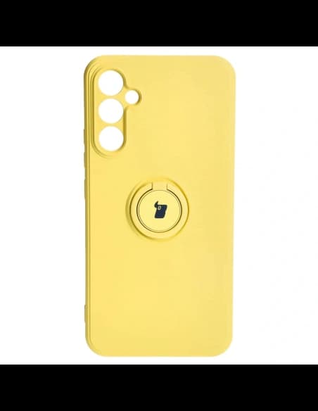 Etui Bizon Case Silicone Ring Sq do Samsung Galaxy A34 5G, żółte