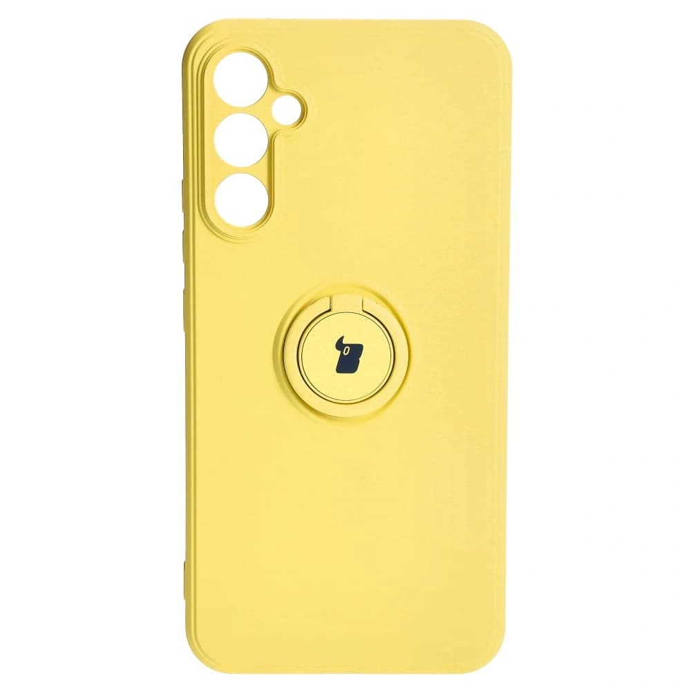 Etui Bizon Case Silicone Ring Sq do Samsung Galaxy A34 5G, żółte - 1