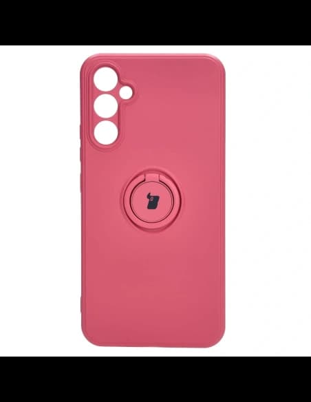 Etui Bizon Case Silicone Ring Sq do Samsung Galaxy A34 5G, brudny róż