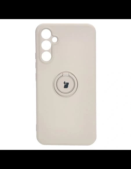 Etui Bizon Case Silicone Ring Sq do Samsung Galaxy A34 5G, beżowe