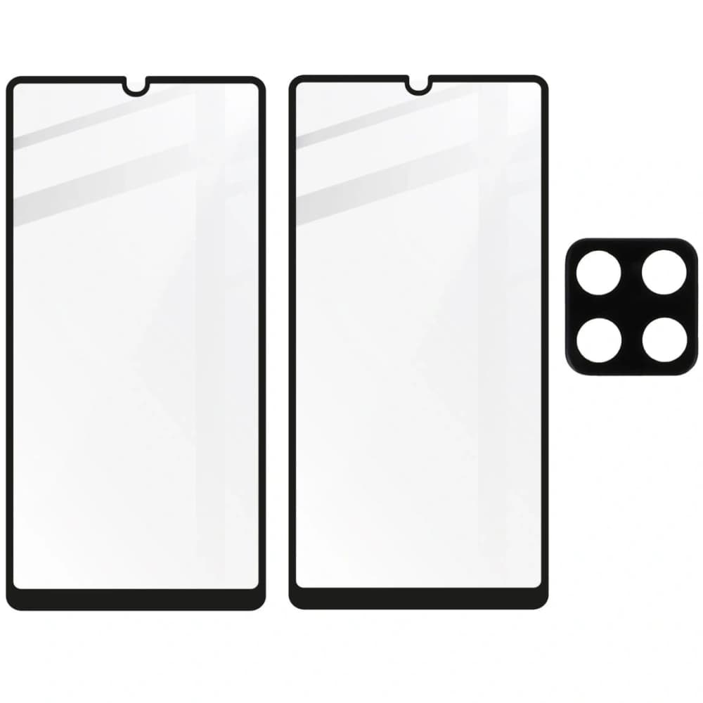 Bizon Glass Edge 2x tempered glass + lens protection Samsung Galaxy A42 5G black - 5