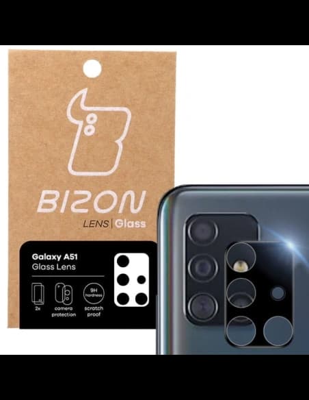 Szkło na aparat Bizon Glass Lens dla Galaxy A51, 2 sztuki