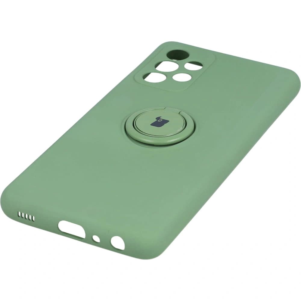 Etui Bizon Case Silicone Ring do Galaxy A52s, A52 5G/4G, jasnozielone - 2