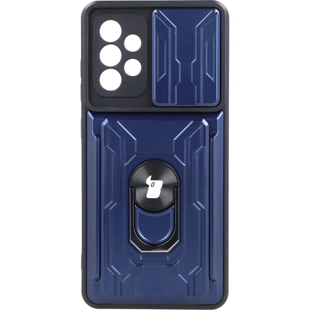 Bizon Case Camshield Card Slot Ring Samsung Galaxy A52s 5G A52 4G/5G albastru închis - 1