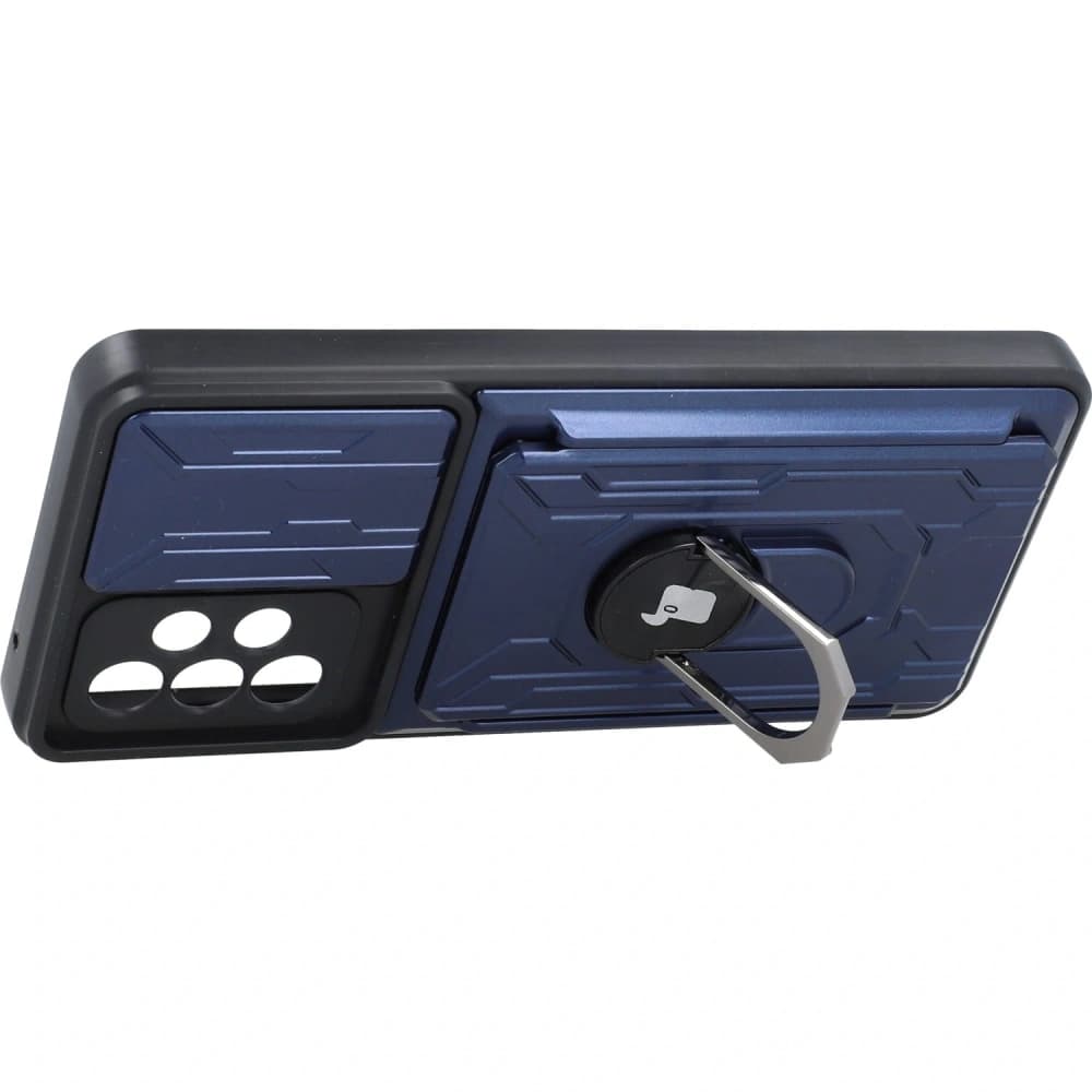 Bizon Case Camshield Card Slot Ring Samsung Galaxy A52s 5G A52 4G/5G albastru închis - 4