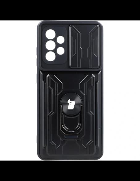 Caz Bizon Camshield cu slot pentru card Ring Samsung Galaxy A52s 5G A52 4G/5G negru