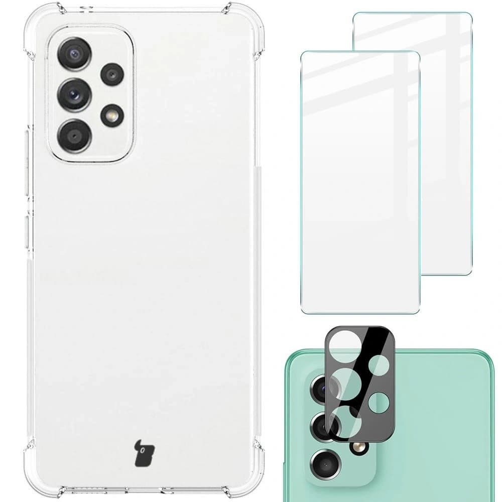 Bizon Case Clear Pack carcasă + 2x sticlă pentru ecran + sticlă pentru lentilă Samsung Galaxy A53 5G clar - 1