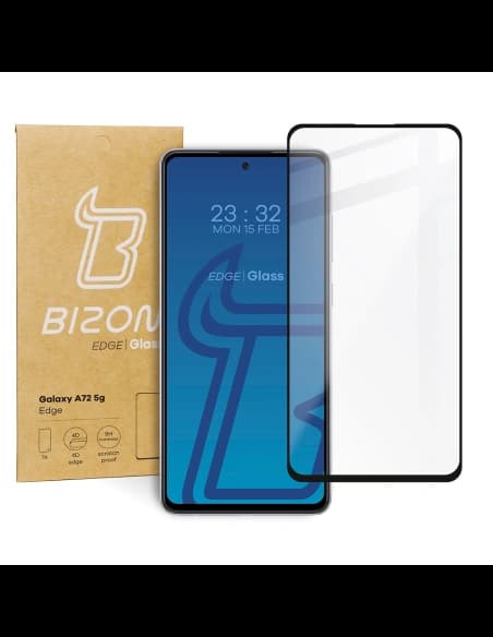 Bizon Glass Edge Samsung Galaxy A72 5G fekete