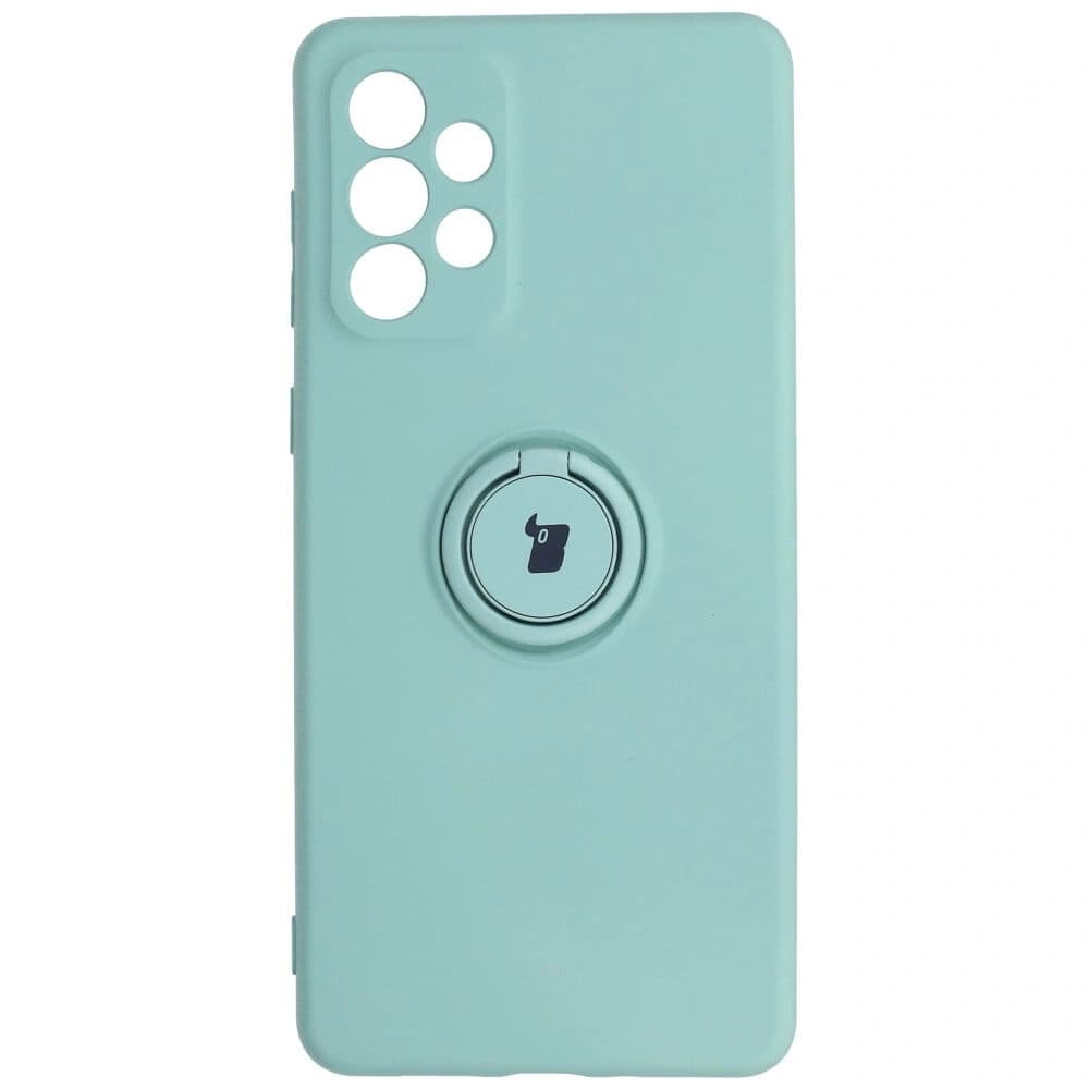 Etui Bizon Case Silicone Ring do Galaxy A73 5G, turkusowe - 1