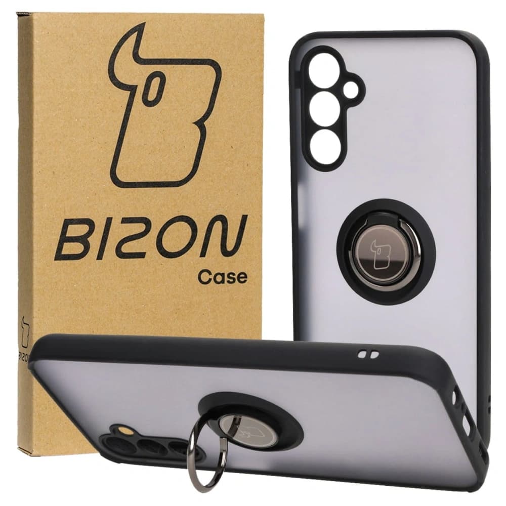 Bizon Case Hybrid Ring Samsung Galaxy M14 5G smoky with a black frame - 1