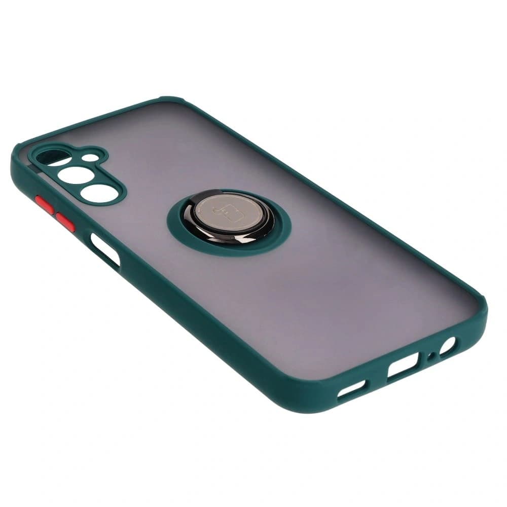 Bizon Case Hybrid Ring Samsung Galaxy M14 5G smoky with a dark green frame - 4