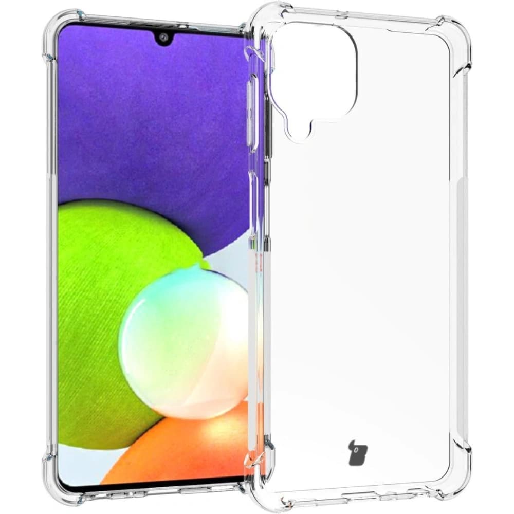 Bizon Case Clear Pack tok + 2x kijelző üveg + lencse üveg Samsung Galaxy A22 4G / M22 átlátszó - 3