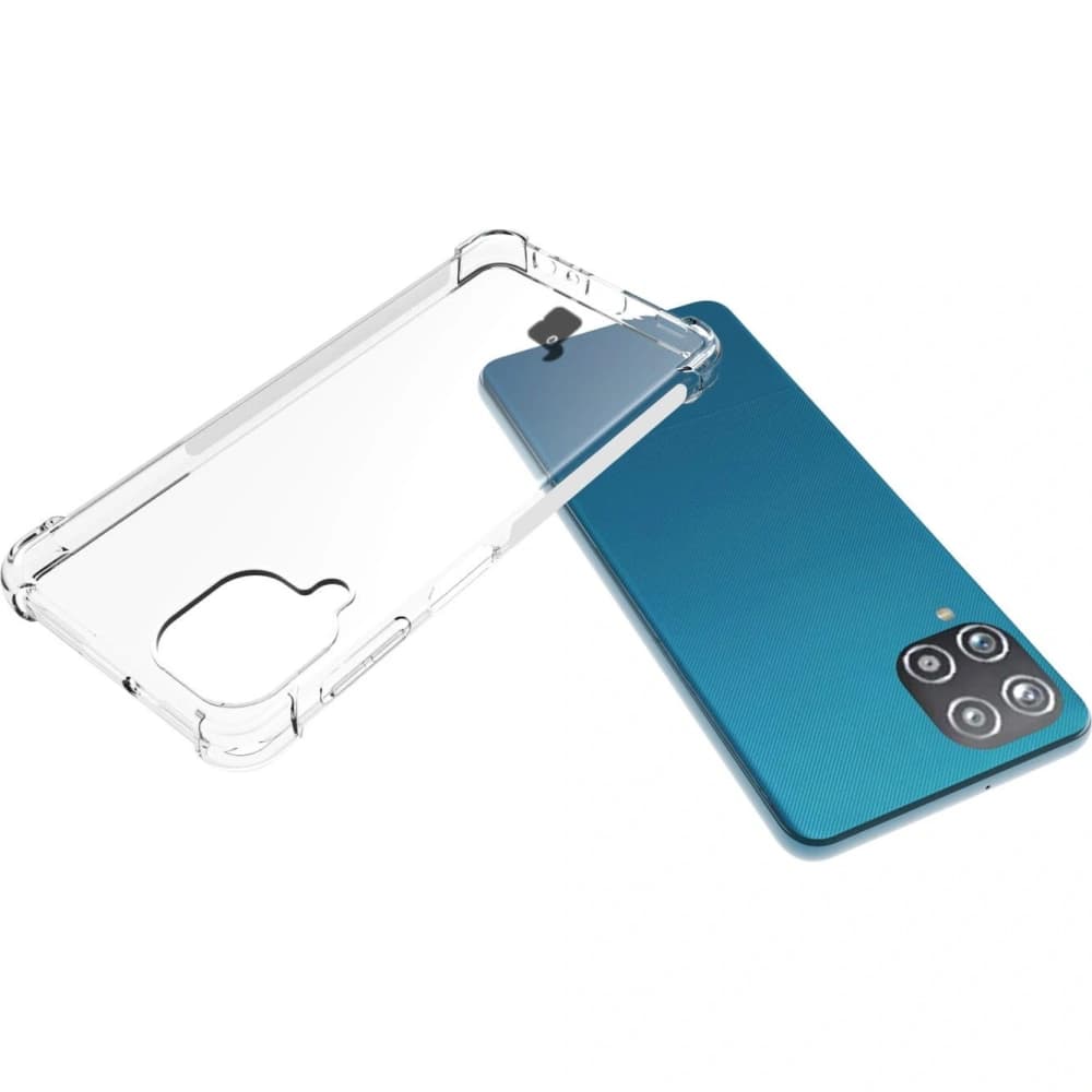 Bizon Case Clear Pack tok + 2x kijelző üveg + lencse üveg Samsung Galaxy A22 4G / M22 átlátszó - 5