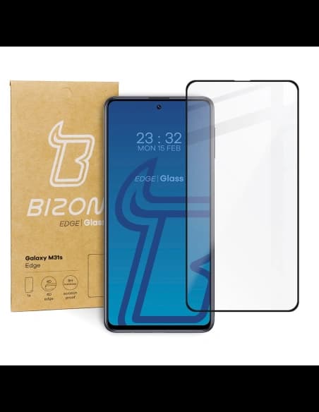 Szkło hartowane Bizon Glass Edge do Galaxy M31s, czarne