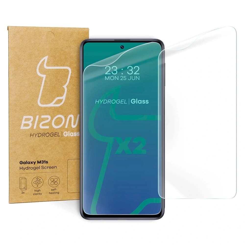 Folia hydrożelowa na ekran Bizon Glass Hydrogel, Galaxy M31s, 2 sztuki - 1