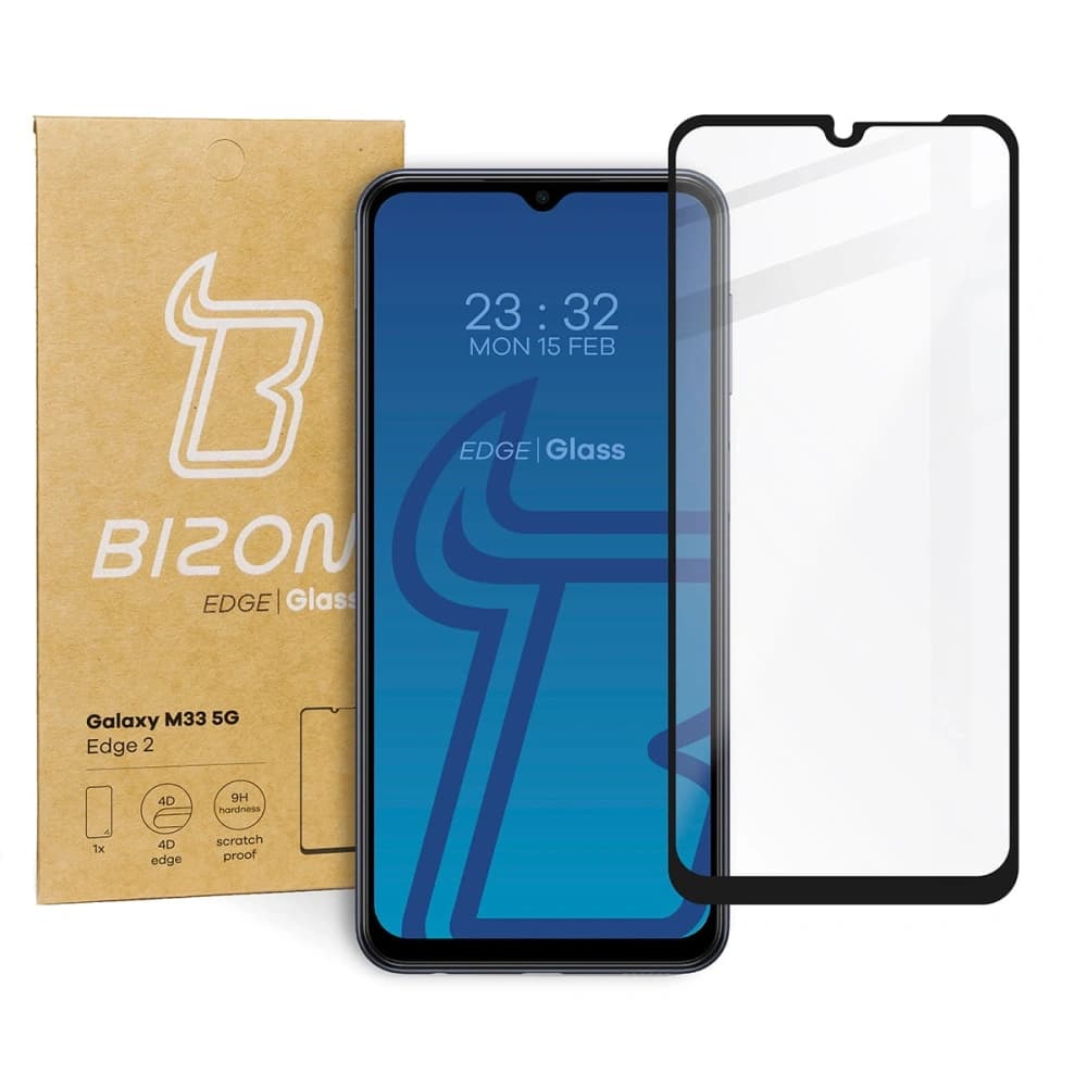 Bizon Glass Edge 2 Samsung Galaxy M33 5G fekete - 1