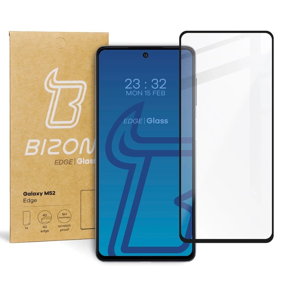 Bizon Glass Edge Samsung Galaxy M52 negru - 1