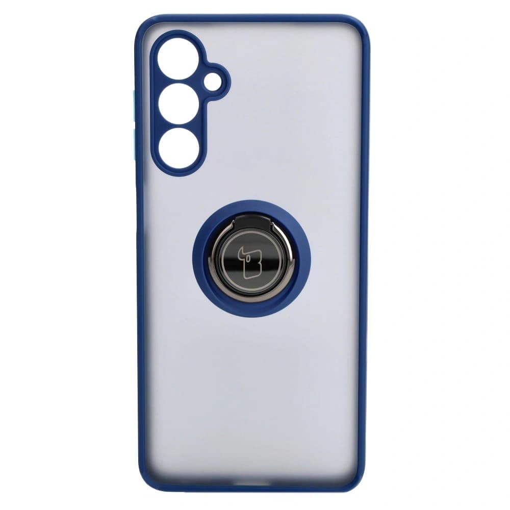Bizon Case Hybrid Ring Samsung Galaxy M54 5G rauchig mit einem navyblauen Rahmen - 2
