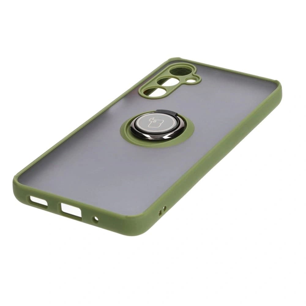 Bizon Case Hybrid Ring Samsung Galaxy M54 5G rauchig mit einem grünen Rahmen - 3