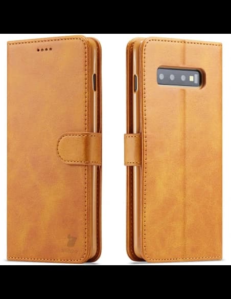 Bizon Case Wallet Samsung Galaxy S10e hellbraun