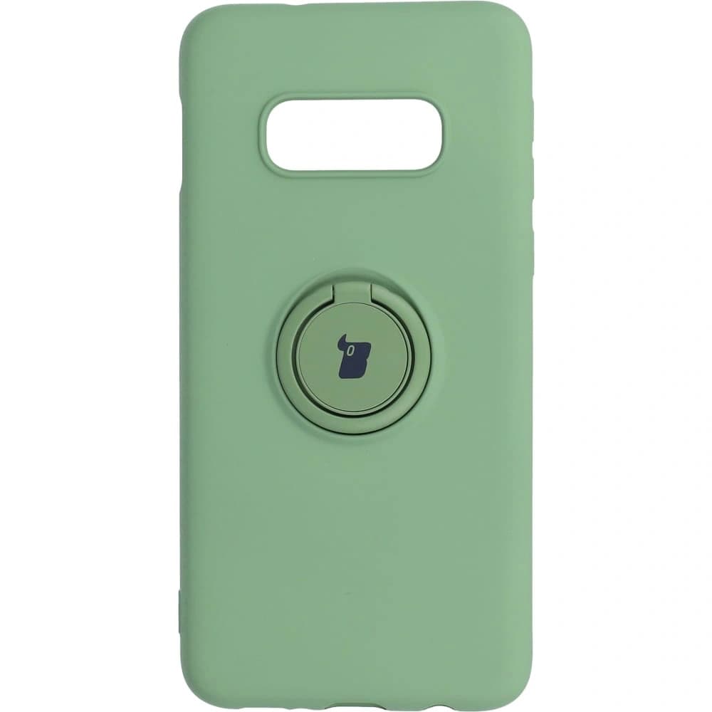 Caz de silicon Bizon Ring Samsung Galaxy S10e verde deschis - 1