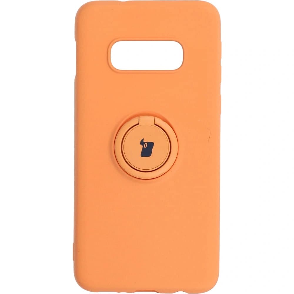 Etui Bizon Case Silicone Ring do Galaxy S10e, pomarańczowe - 1