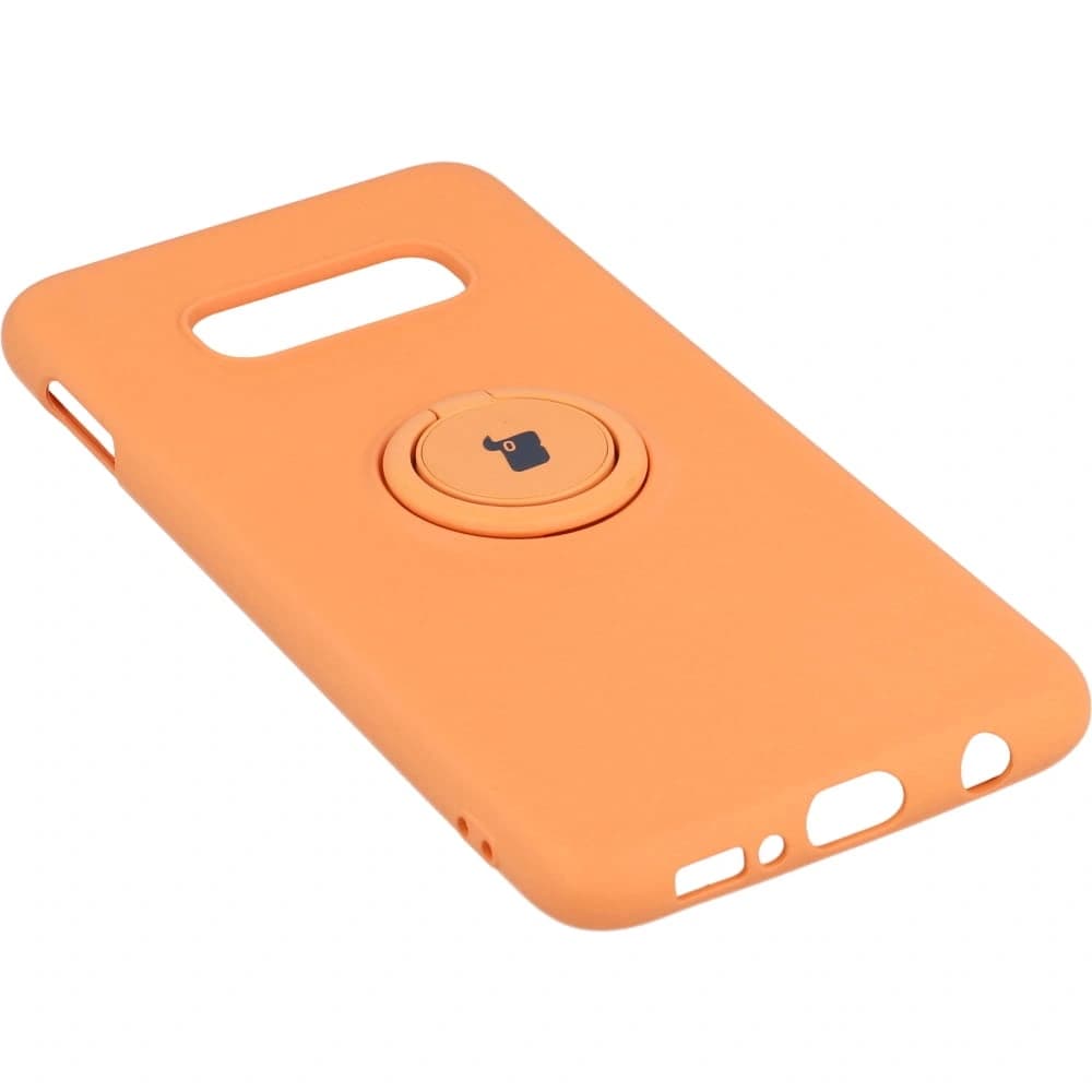 Etui Bizon Case Silicone Ring do Galaxy S10e, pomarańczowe - 3