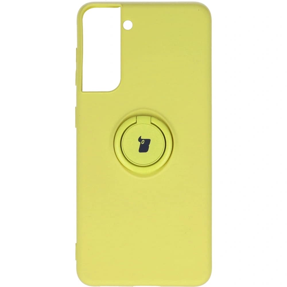 Bizon Case Szilikon Gyűrű Samsung Galaxy S21 sárga - 1