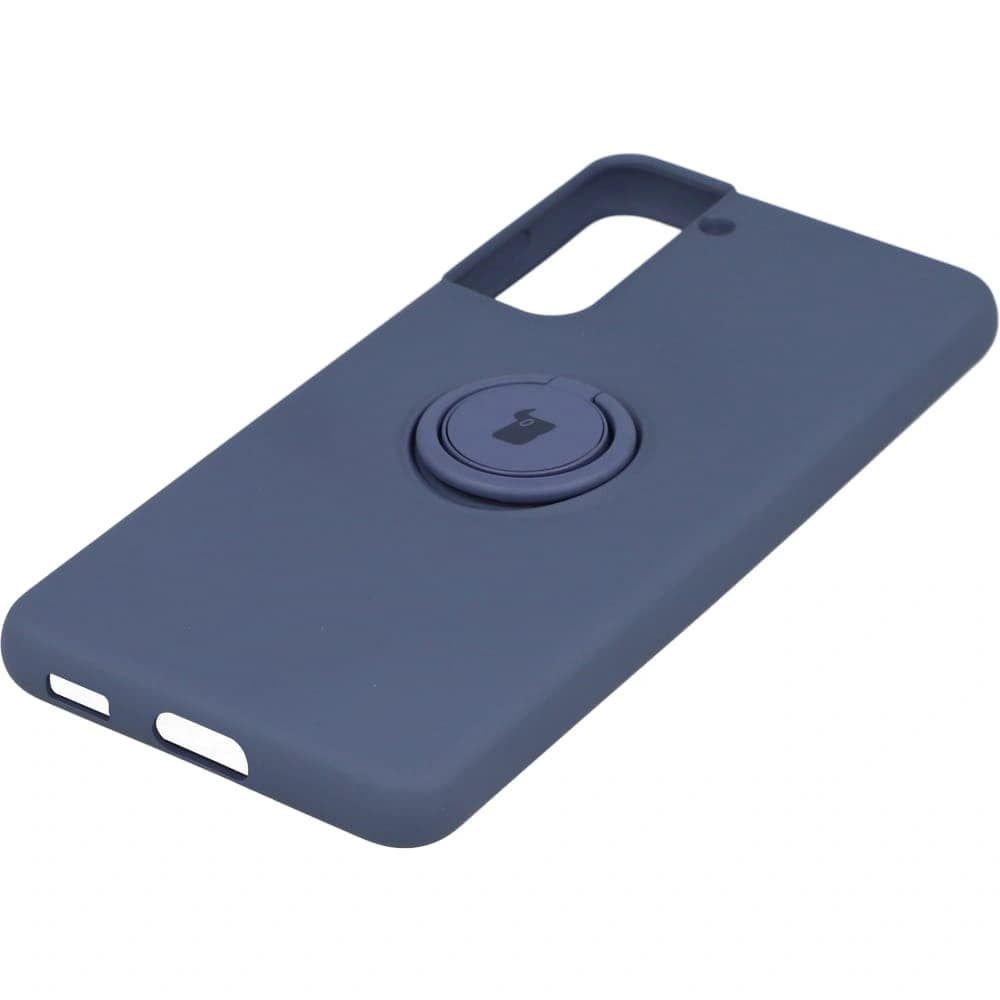 Etui Bizon Case Silicone Ring do Galaxy S21, szare - 2