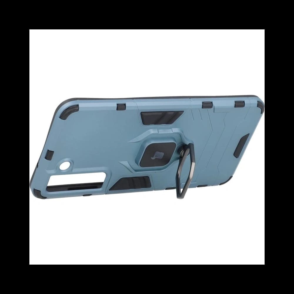 Etui Bizon Case Armor Ring do Galaxy S21 FE, niebieskie - 3