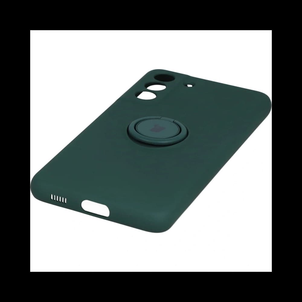Etui Bizon Case Silicone Ring do Galaxy S21 FE, ciemnozielone - 2