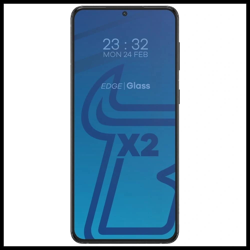 Bizon Glass Edge 2x gehärtetes Glas + Linsenschutz Samsung Galaxy S21 Plus 5G schwarz - 3